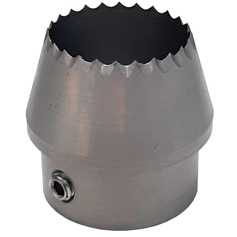 Hot-tempered steel of the saw-toothed tip