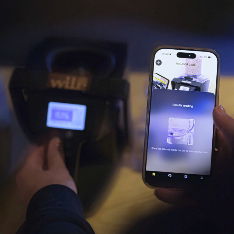 Wile 200 Coffee Wile Connect app scan