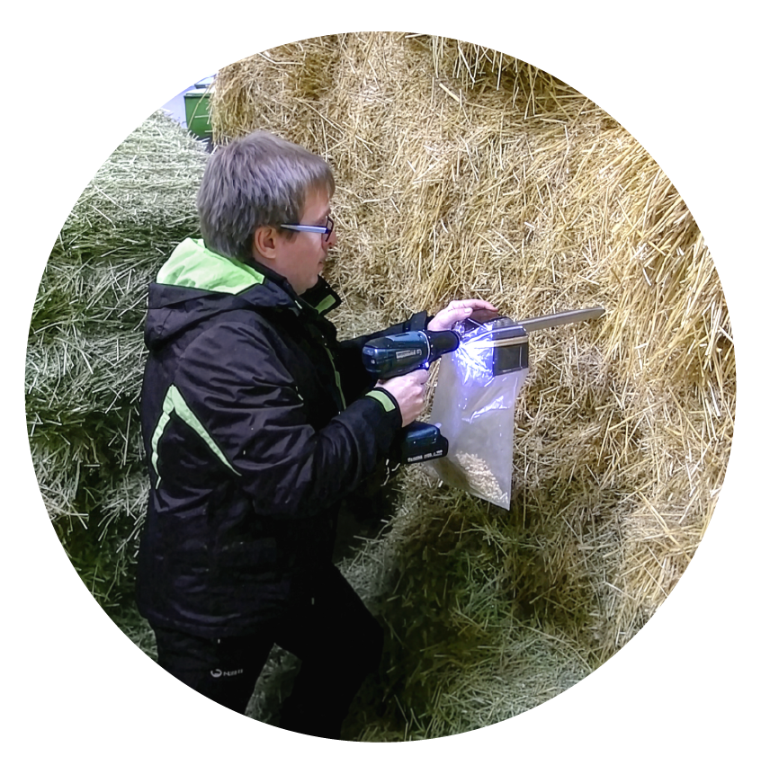 Hay Core sampler drilling