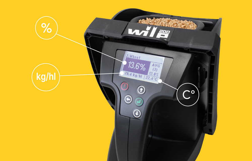 WIle 200 moisture temperature hectolitre weight/test weight