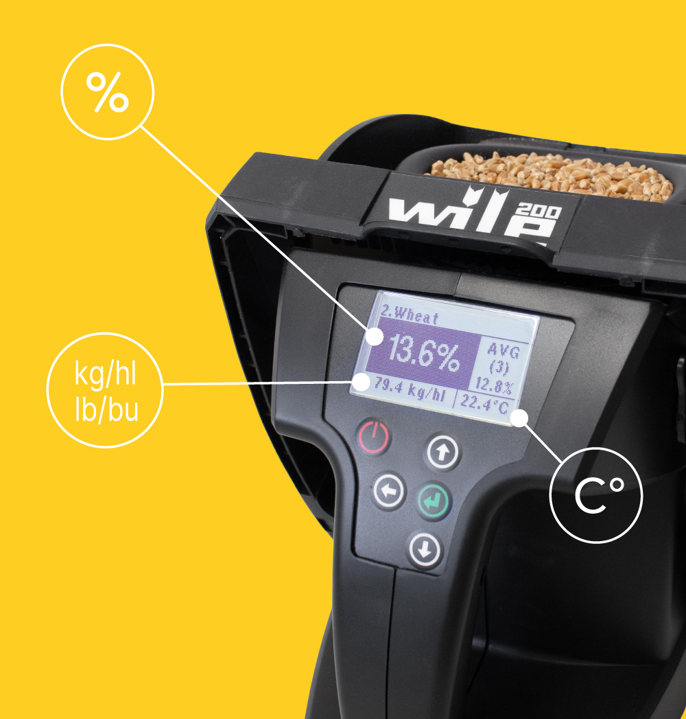 WIle 200 moisture temperature hectolitre weight/test weight article