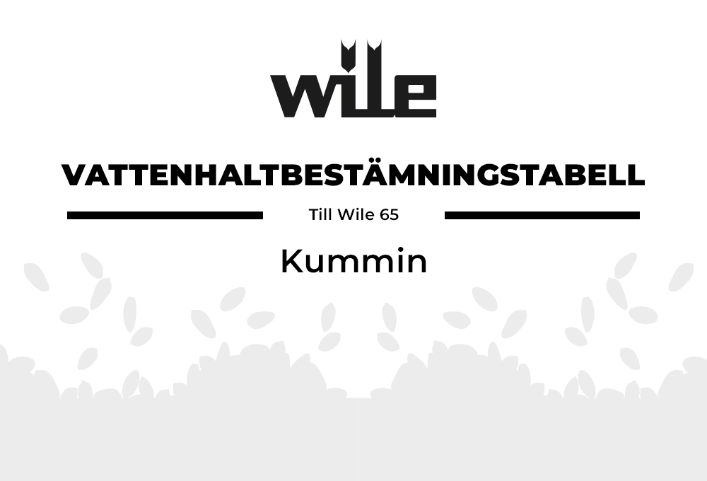 Wile kosteusmääritystaulukko kumina artikkelikuva