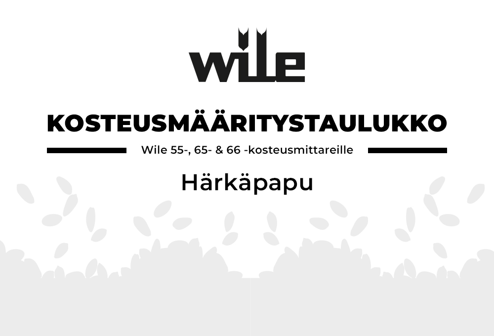 Wile kosteusmääritystaulukko härkäpapu artikkelikuva