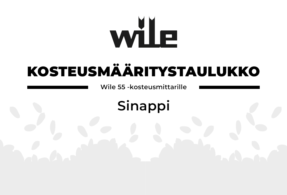 Wile kosteusmääritystaulukko sinappi artikkelikuva